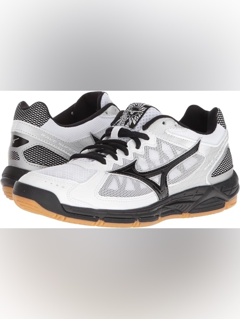 Mizuno Volleyball Shoes White Black Athletic Court Shoes